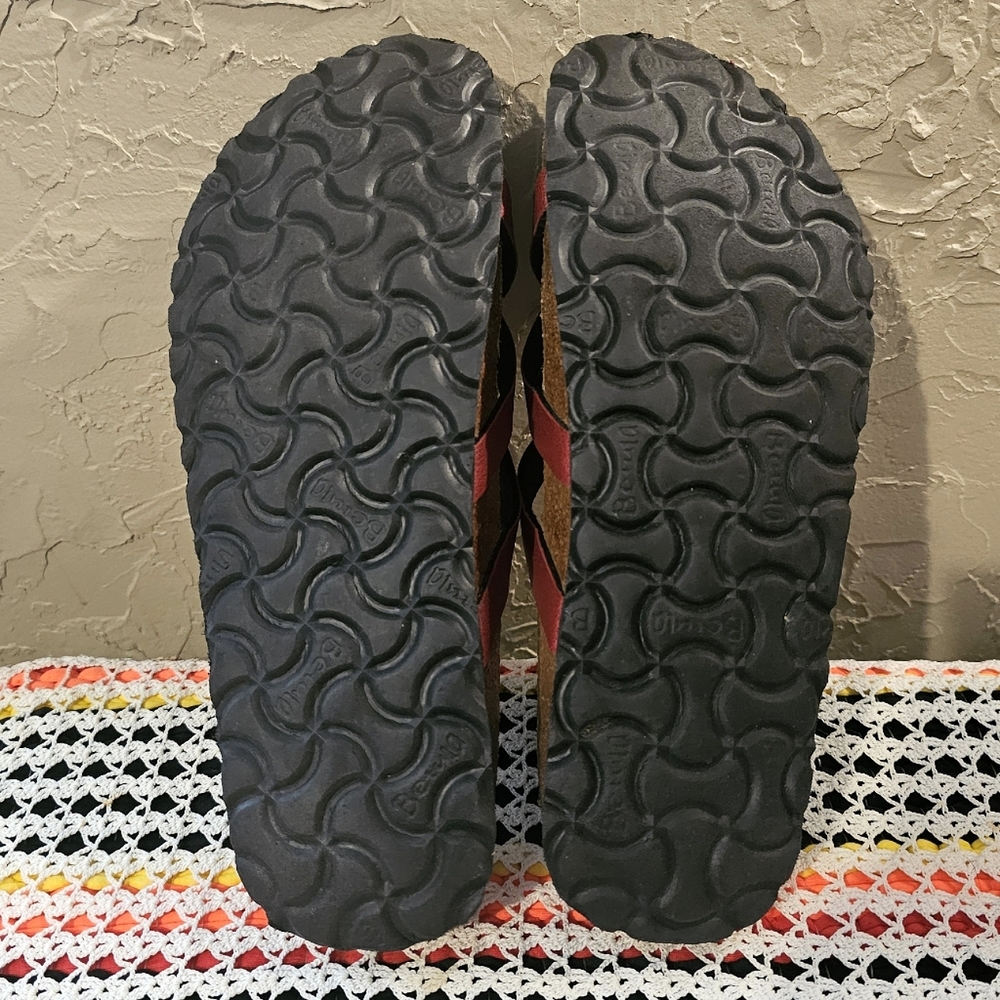 Birkenstock Betula Vinja Red Soft Cork Footbed Leather Strappy Sandals Shoes 39 - Picture 8 of 16